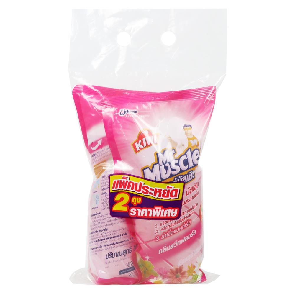 น้ำยาทำความสะอาดพื้น KIWI MR.MUSCLE 800ml แพ็คคู่ SWEET FLORAL