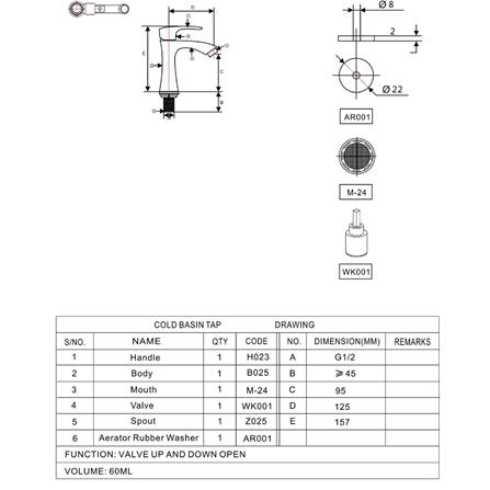 ก๊อกอ่างล้างหน้าเดี่ยว NOVABATH NVG-CT113_2