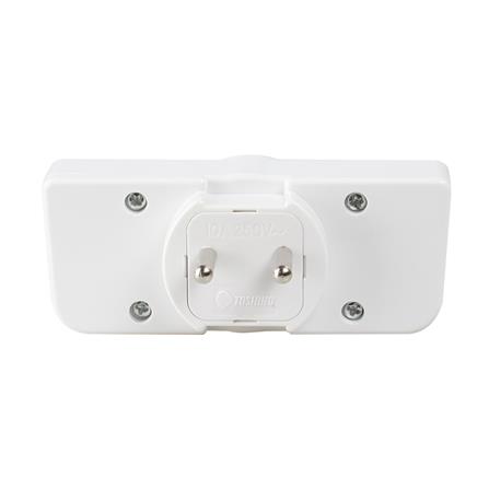 ปลั๊กแปลง 2 ขากลม TOSHINO TW3-A สีขาว_1