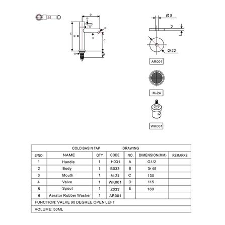 ก๊อกอ่างล้างหน้า เดี่ยว NOVABATH NVG-CT116S สีโครม_3