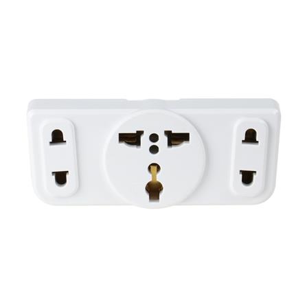 ปลั๊กแปลง 3 ขากลมแบน TOSHINO TW3-B สีขาว