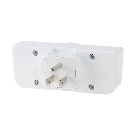 ปลั๊กแปลง 3 ขากลมแบน TOSHINO TW3-B สีขาว_1