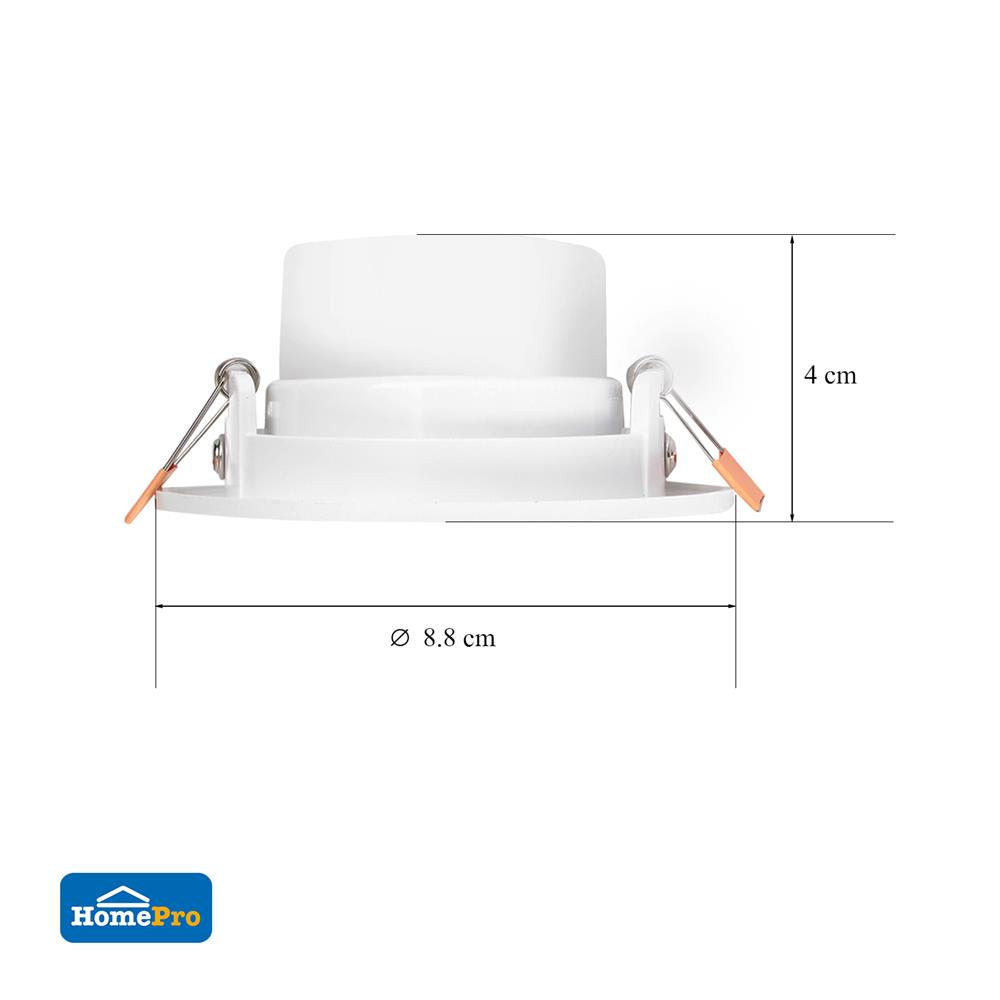 ดาวน์ไลท์ LED CARINI LCS4730R 5 วัตต์ WARM WHITE 3 นิ้ว สีขาว