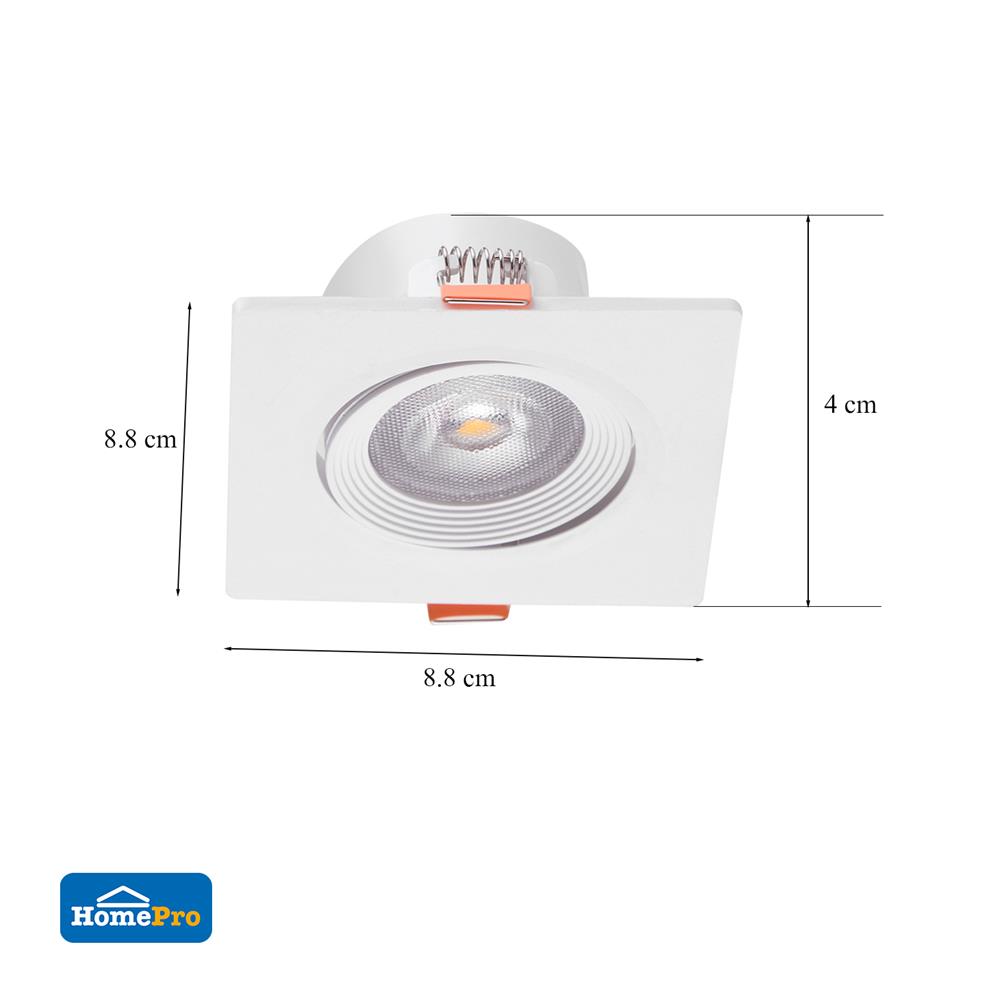 ดาวน์ไลท์ LED CARINI LCS4730S 3 นิ้ว 5 วัตต์ WARM WHITE สีขาว