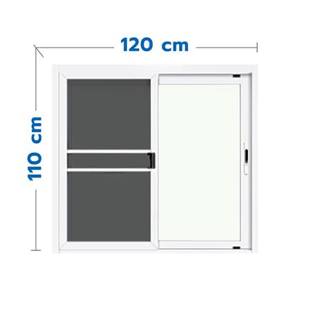 หน้าต่างบานเลื่อน อะลูมิเนียม S-S มุ้ง LYNN PRIME SERIES 120X110 ซม. สีขาว