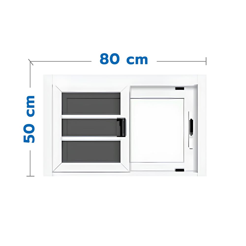 หน้าต่างบานเลื่อน อะลูมิเนียม S-S มุ้ง LYNN PRIME SERIES 80X50 ซม. สีขาว