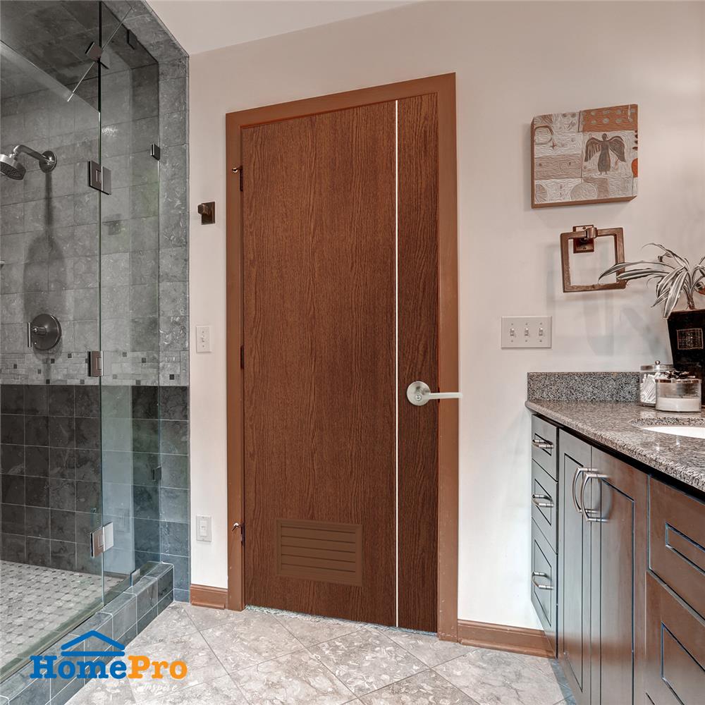 ประตูห้องน้ำ PVC AZLE P3 70X200 ซม. สีไม้สัก