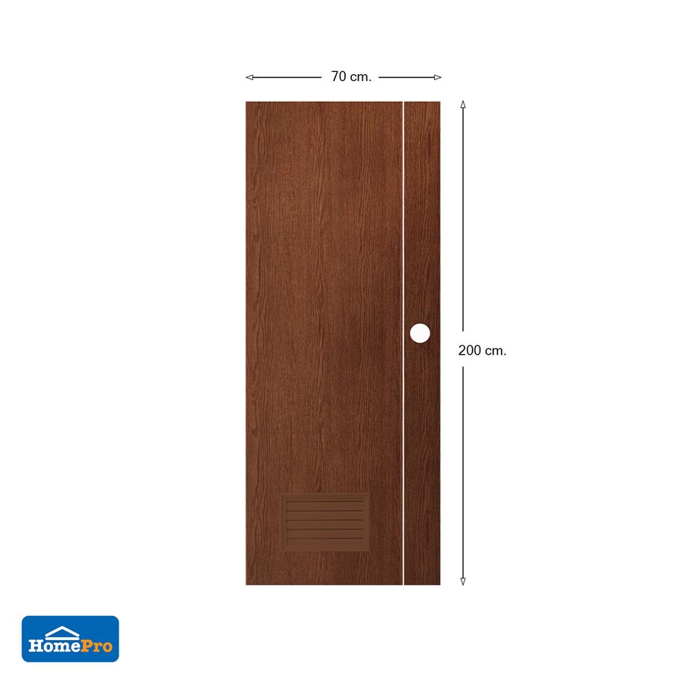 ประตูห้องน้ำ PVC AZLE P3 70X200 ซม. สีไม้สัก