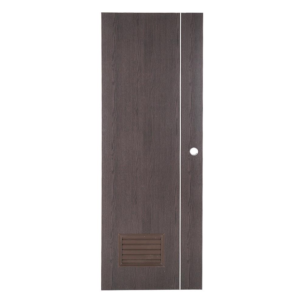 ประตูห้องน้ำ PVC AZLE GROOVE P3 เกล็ดล่าง 70X200 ซม. สีโอ๊ค