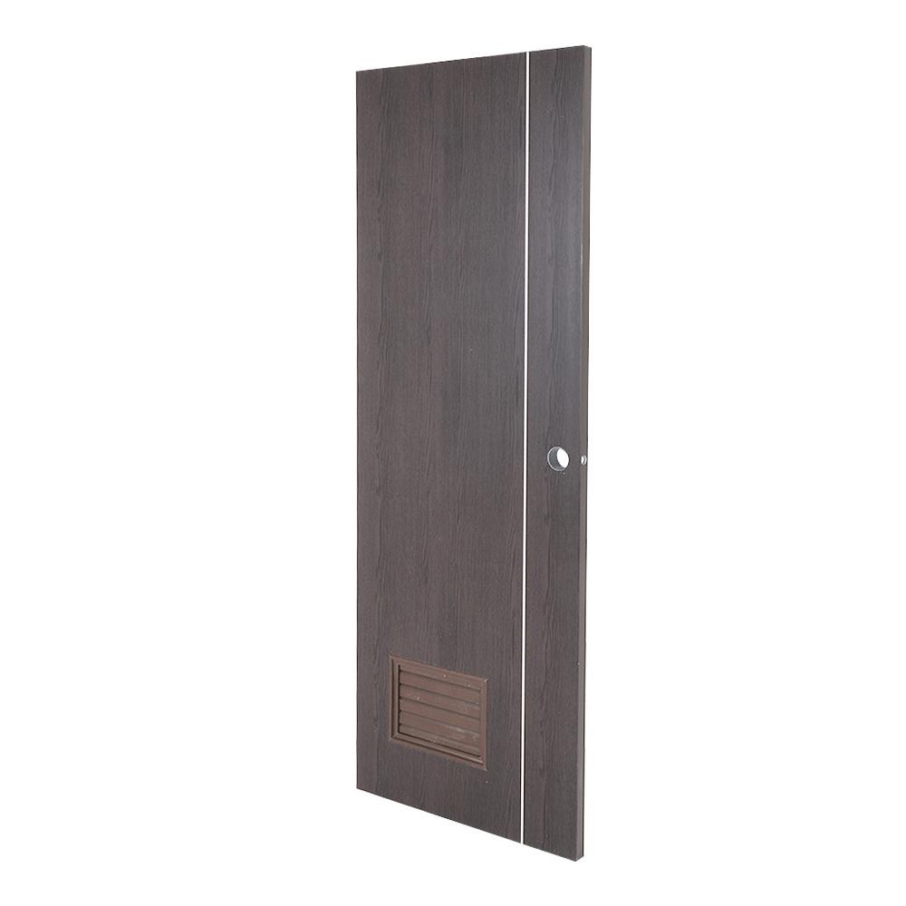 ประตูห้องน้ำ PVC AZLE GROOVE P3 เกล็ดล่าง 70X200 ซม. สีโอ๊ค