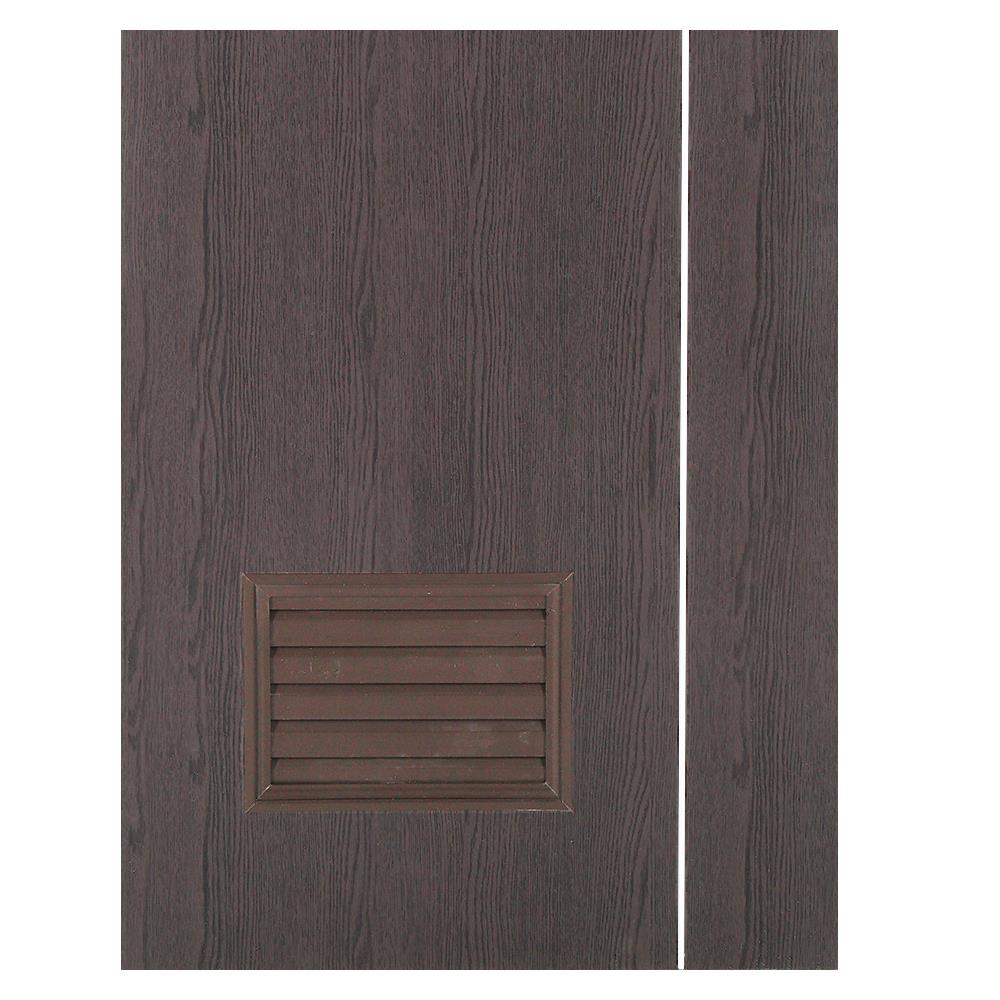 ประตูห้องน้ำ PVC AZLE GROOVE P3 เกล็ดล่าง 70X200 ซม. สีโอ๊ค