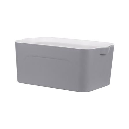 กล่องเก็บของ STACKO LARZE ไซส์ S 32x21x14 ซม. สีเทา ฝาขาว