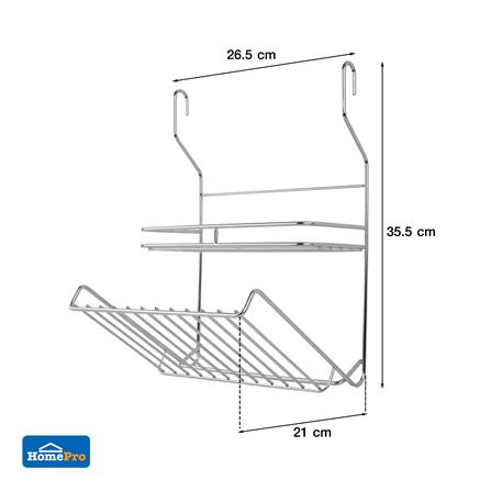 ชั้นแขวนสเตนเลส 2ชั้นเอียงวางขวดKECH_4