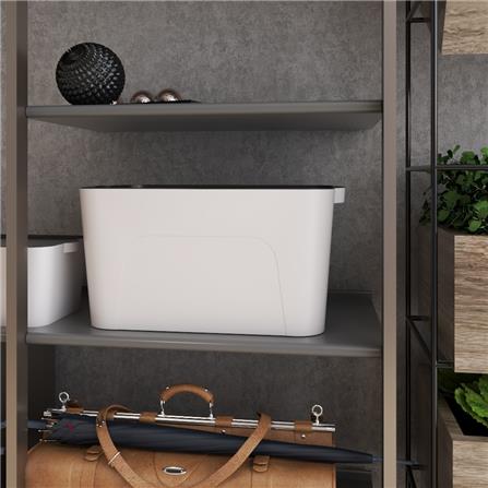 กล่องเก็บของ STACKO LARZE ไซซ์ L 44.5x30x24 ซม. สีขาว ฝาเทา_3