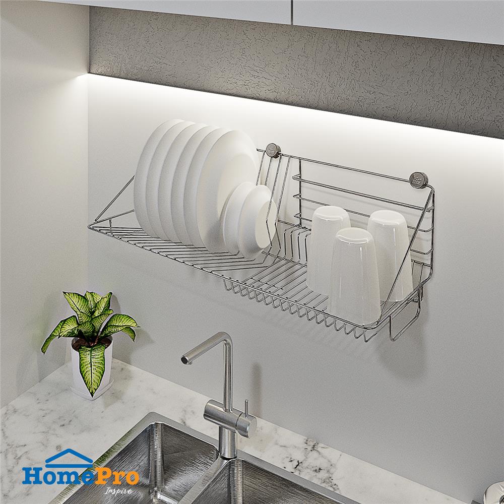 ชั้นคว่ำจานติดผนังสเตนเลส60ซม.KECH#144-A