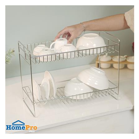 ชั้นวางแก้ว.จานรองสเตนเลส2ชั้นKECH_3