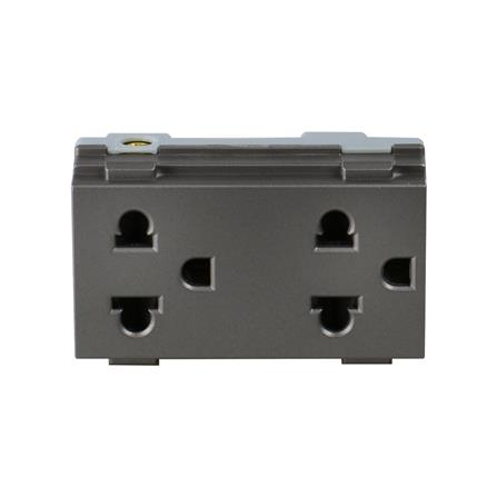 เต้ารับคู่ 3 ขา มีม่านนิรภัย HACO TJ W8416V2-MSB