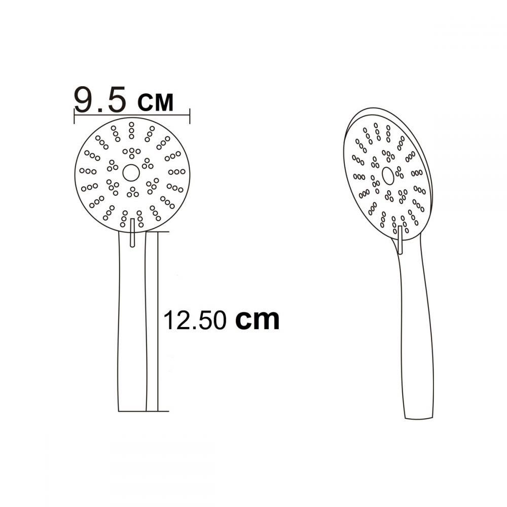 ชุดฝักบัวสายอ่อน 3 ระดับ RASLAND 16CS02 สีโครม