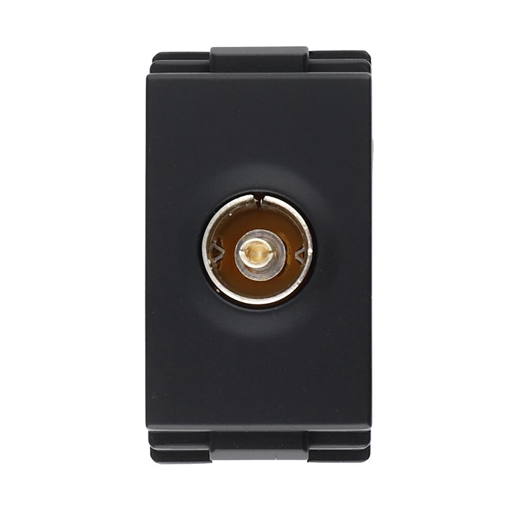 เต้ารับโทรทัศน์ 75 โอห์ม HACO TJ-W8201TV-SBL  สีแม็ทดาร์ค