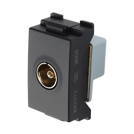 เต้ารับโทรทัศน์ 75 โอห์ม HACO TJ-W8201TV-SBL  สีแม็ทดาร์ค_1