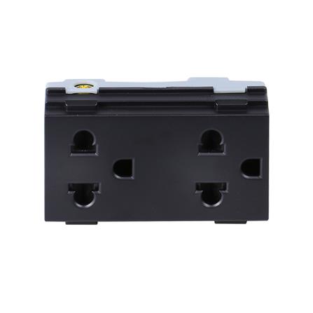 เต้ารับคู่ 3 ขา มีม่านนิรภัย HACO TJ W8416V2-SBL