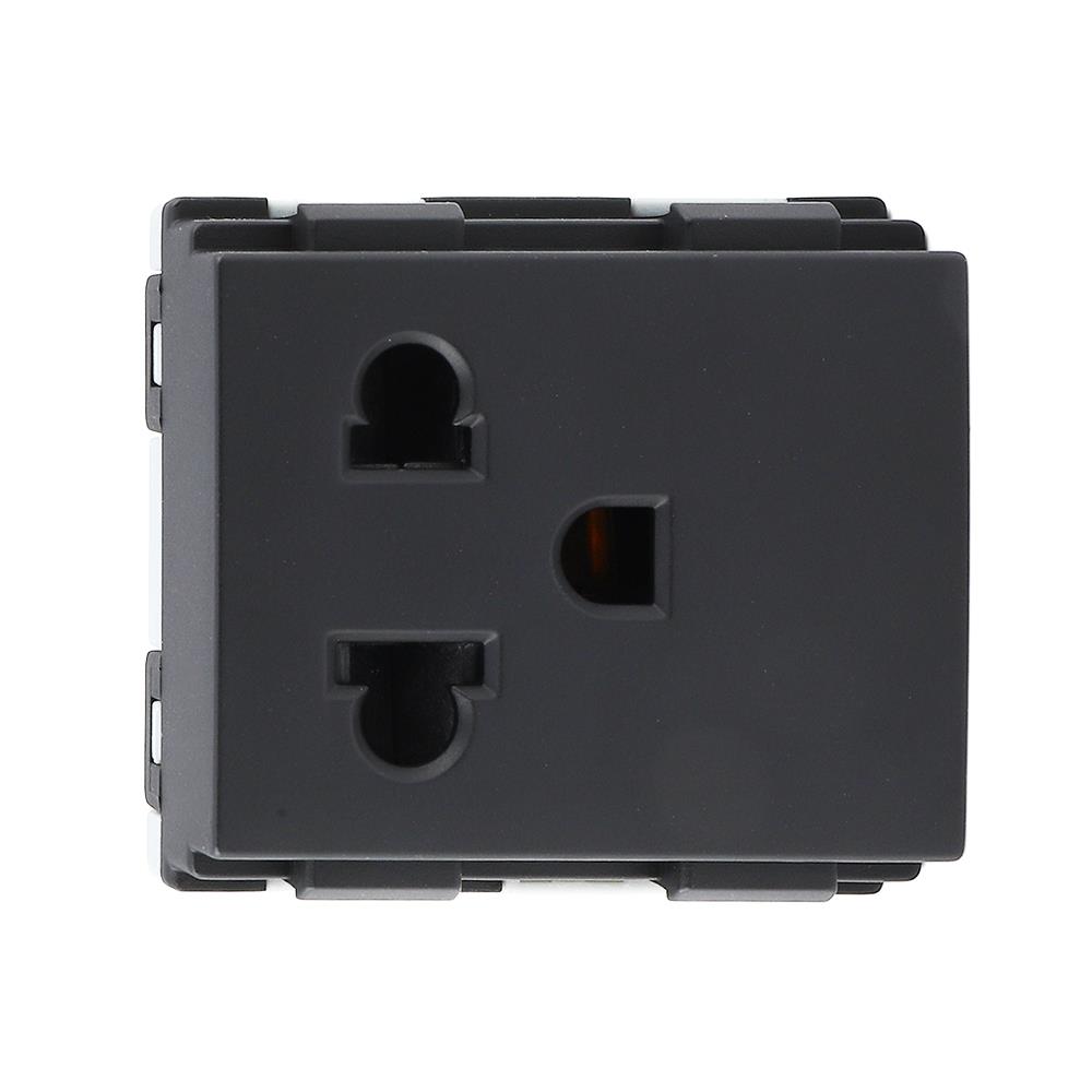 เต้ารับเดี่ยว 3 ขา HACO TJ-W8416V-SBL สี แม็ทดาร์ค