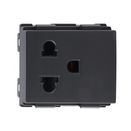 เต้ารับเดี่ยว 3 ขา HACO TJ-W8416V-SBL สี แม็ทดาร์ค