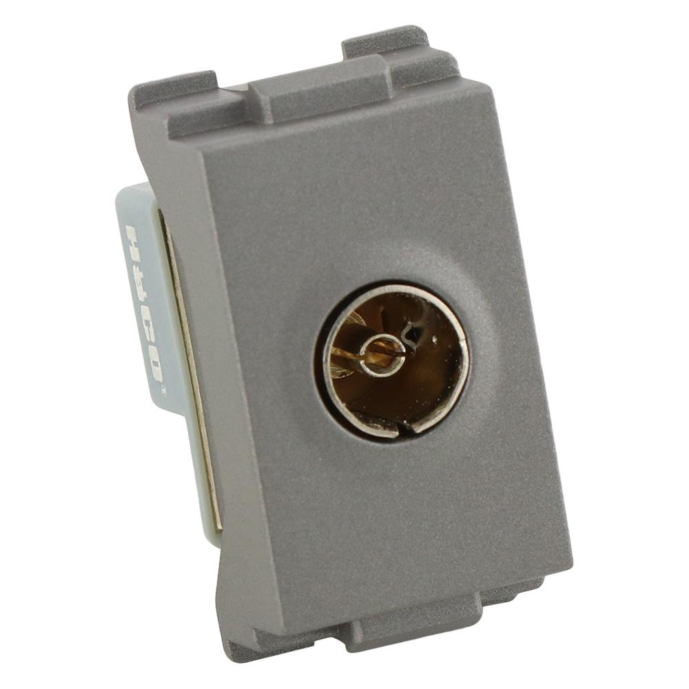 เต้ารับโทรทัศน์ 75 โอห์ม HACO TJ-W8201TV-MSB สี MATT GREY