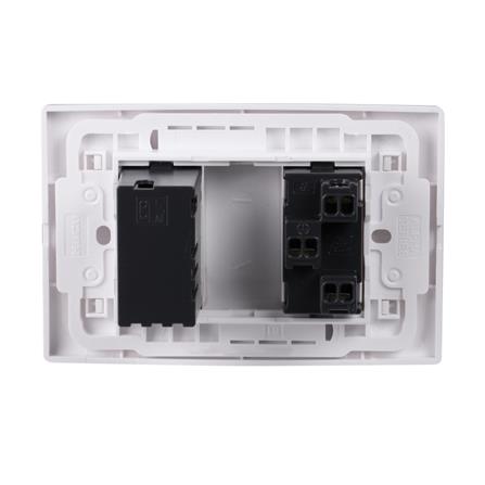 ชุดเต้ารับ 3 ขา +เต้ารับ USB 1 ช่อง 2 เต้าเสียบ HACO AP-E1USB สีขาว_1