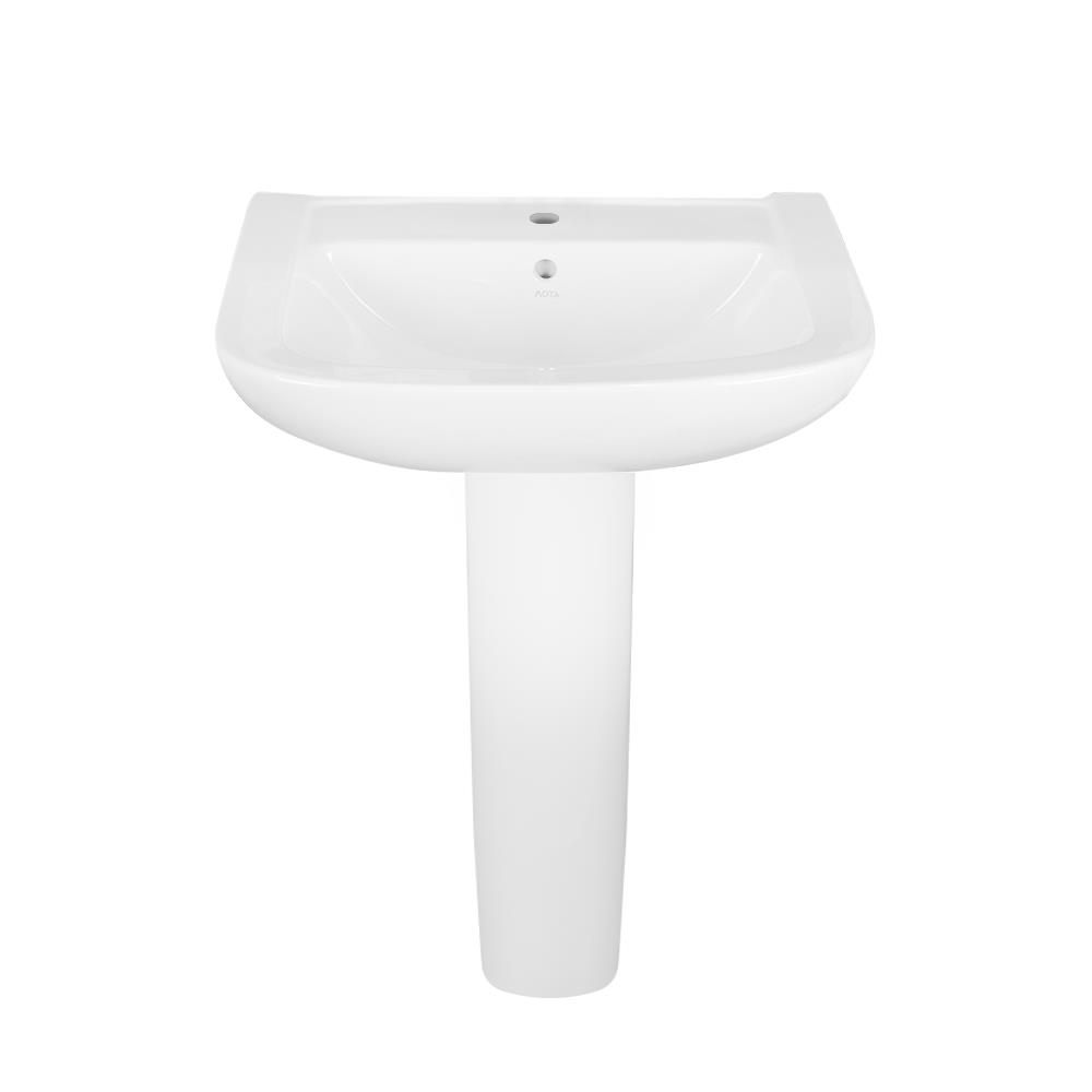 อ่างล้างหน้าพร้อมขาตั้ง MOYA 839 สีขาว