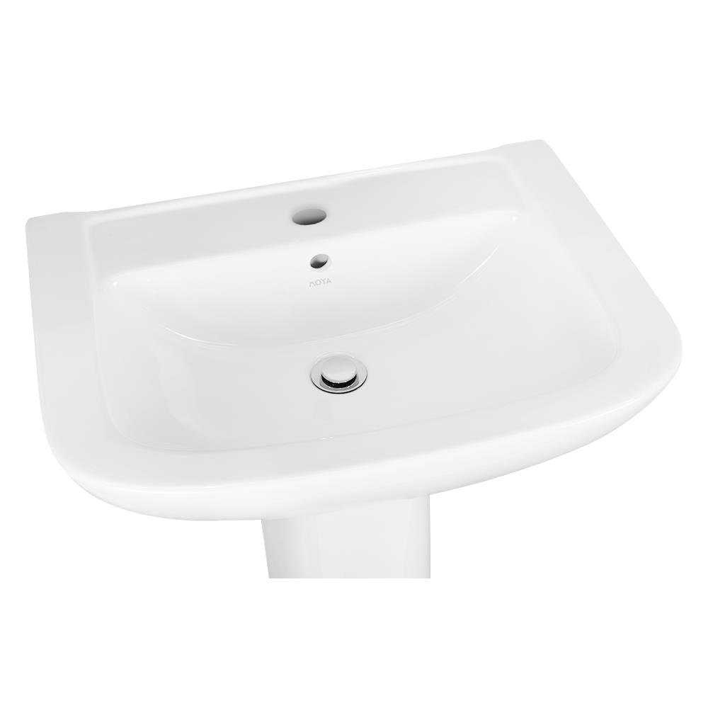 อ่างล้างหน้าพร้อมขาตั้ง MOYA 839 สีขาว