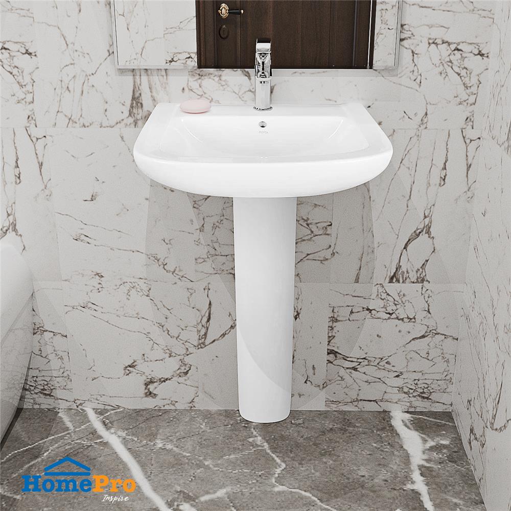 อ่างล้างหน้าพร้อมขาตั้ง MOYA 839 สีขาว