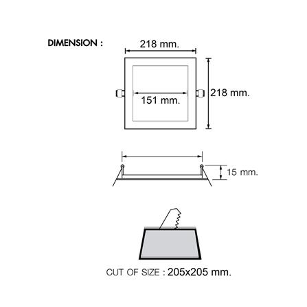 ดาวน์ไลท์ LED RACER NANO-Q 8.5 นิ้ว 18 วัตต์ DAYLIGHT สีขาว_5