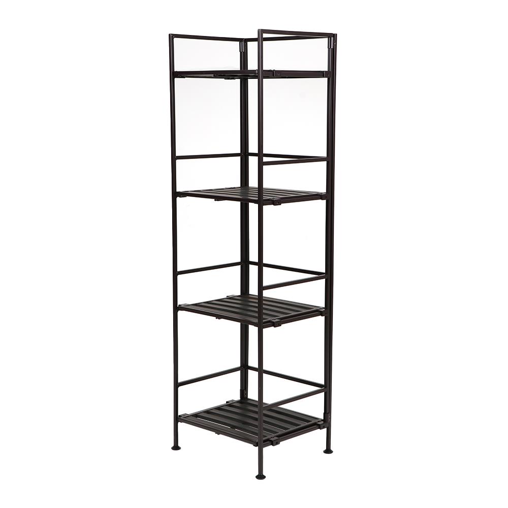 ชั้นวางของหน้าแคบ 4 ชั้น STACKO SHE04225 33x28.5x113.2 ซม. สีน้ำตาลเข้ม