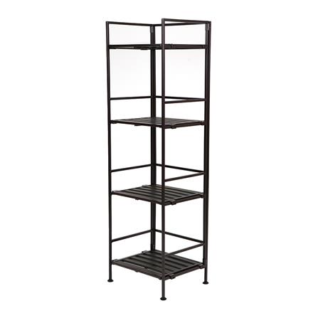 ชั้นวางของหน้าแคบ 4 ชั้น STACKO SHE04225 33x28.5x113.2 ซม. สีน้ำตาลเข้ม_0