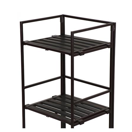 ชั้นวางของหน้าแคบ 4 ชั้น STACKO SHE04225 33x28.5x113.2 ซม. สีน้ำตาลเข้ม_2