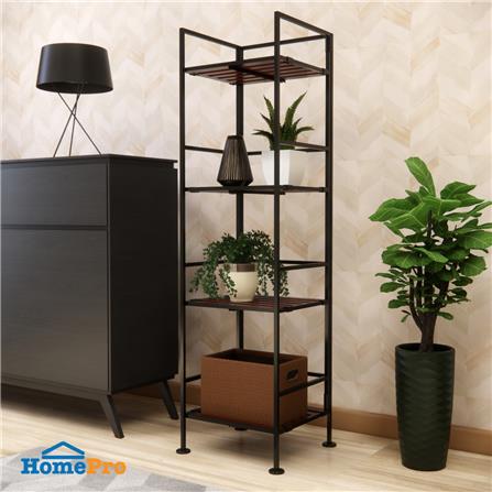 ชั้นวางของหน้าแคบ 4 ชั้น STACKO SHE04225 33x28.5x113.2 ซม. สีน้ำตาลเข้ม_3