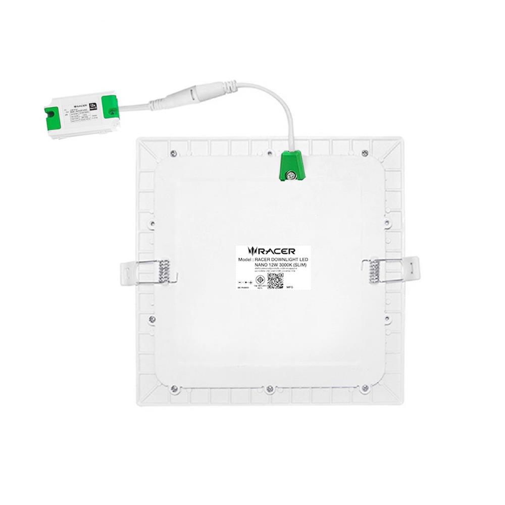 ดาวน์ไลท์ LED RACER NANO-Q 6.6 นิ้ว 12 วัตต์ WARM WHITE สีขาว