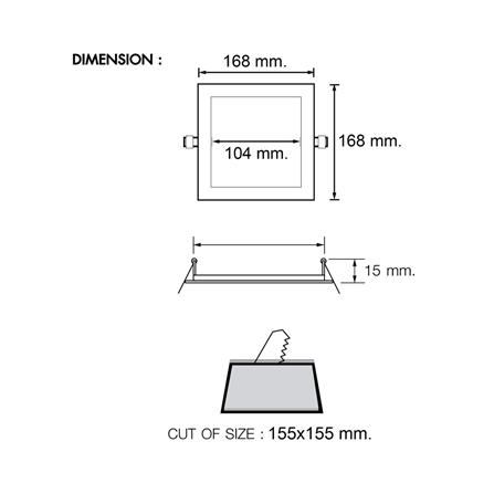 ดาวน์ไลท์ LED RACER NANO-Q 6.6 นิ้ว 12 วัตต์ WARM WHITE สีขาว_5