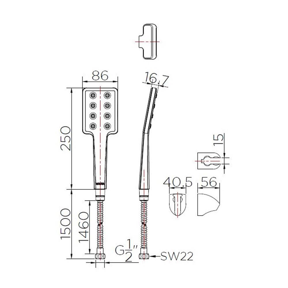 ฝักบัวสายอ่อน 3D KARAT FAUCET KS-14-211-50