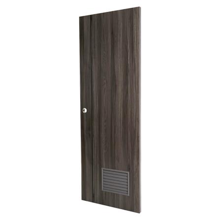 ประตูห้องน้ำ UPVC AZLE LT-05 เกล็ด 70X200 ซม. สี DARK GREY เจาะลูกบิด_1