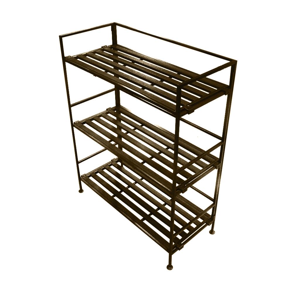 3 TIER SHELVES STACKO SHE04115 64.5X28.5X81.9CM DARK BROWN