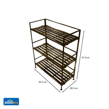3 TIER SHELVES STACKO SHE04115 64.5X28.5X81.9CM DARK BROWN_3