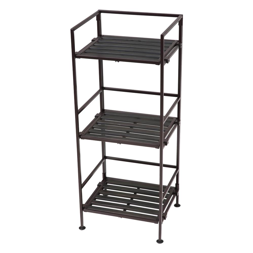 ชั้นวางของหน้าแคบ 3 ชั้น STACKO SHE04114 33x28.5x81.9 ซม. สีน้ำตาลเข้ม