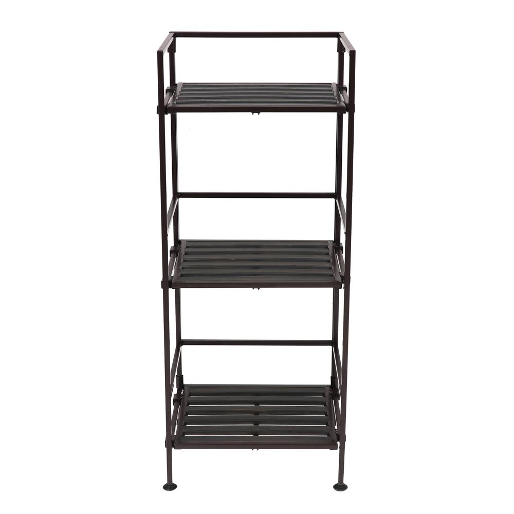 ชั้นวางของหน้าแคบ 3 ชั้น STACKO SHE04114 33x28.5x81.9 ซม. สีน้ำตาลเข้ม