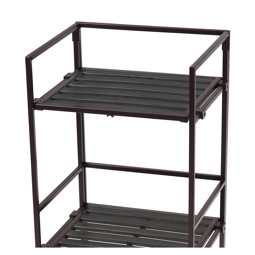 ชั้นวางของหน้าแคบ 3 ชั้น STACKO SHE04114 33x28.5x81.9 ซม. สีน้ำตาลเข้ม