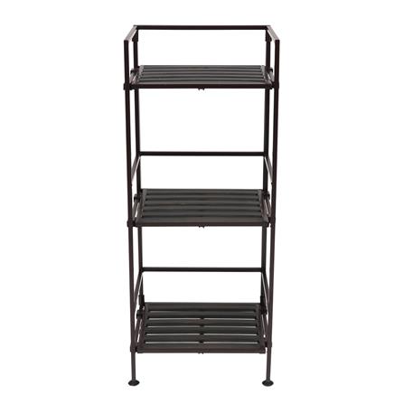 ชั้นวางของหน้าแคบ 3 ชั้น STACKO SHE04114 33x28.5x81.9 ซม. สีน้ำตาลเข้ม_1