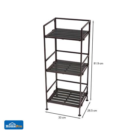 ชั้นวางของหน้าแคบ 3 ชั้น STACKO SHE04114 33x28.5x81.9 ซม. สีน้ำตาลเข้ม_5