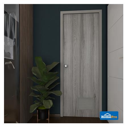 ประตูห้องน้ำ UPVC AZLE LT-05 เกล็ด 70X200 ซม. สี SILVER/GREY เจาะลูกบิด_3