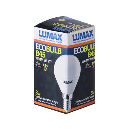 หลอด LED LUMAX ECO BULB B45 3W E14 WARM WHITE_2